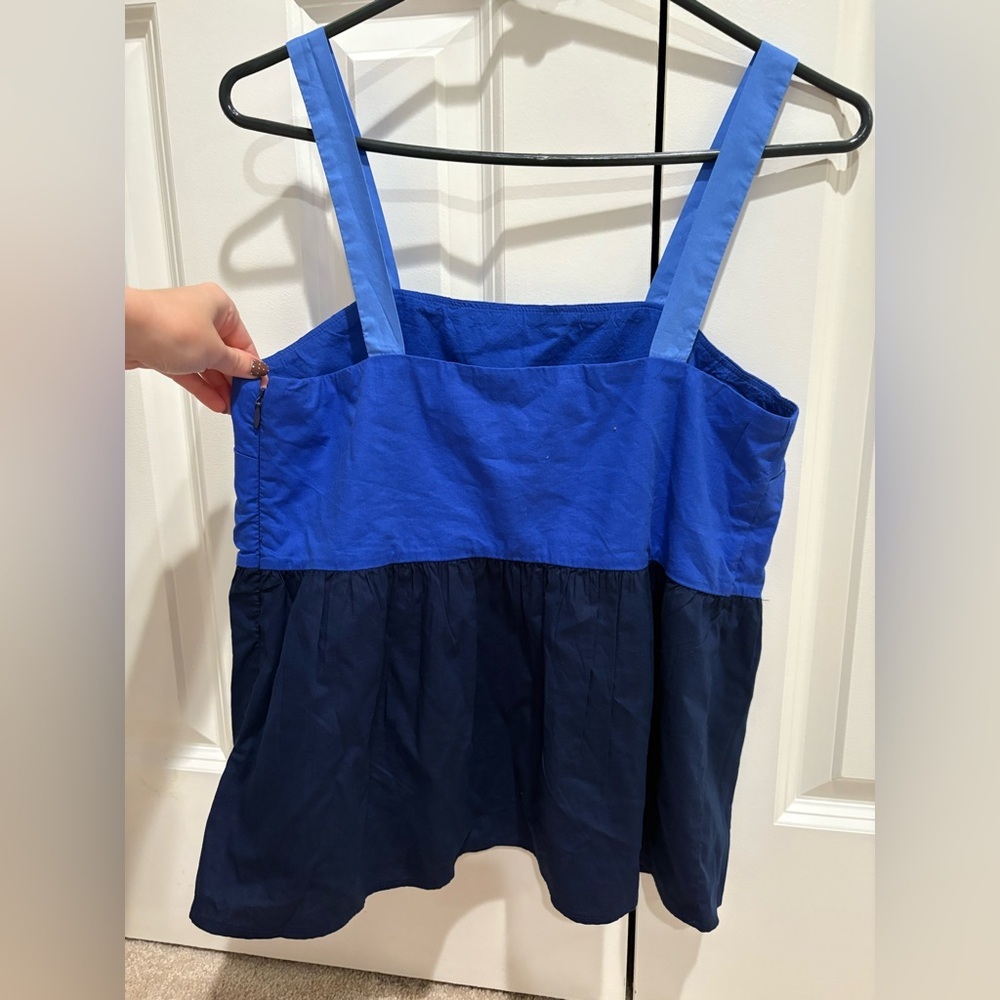 NWT Colorblock Blue Tank - Picture 3 of 4